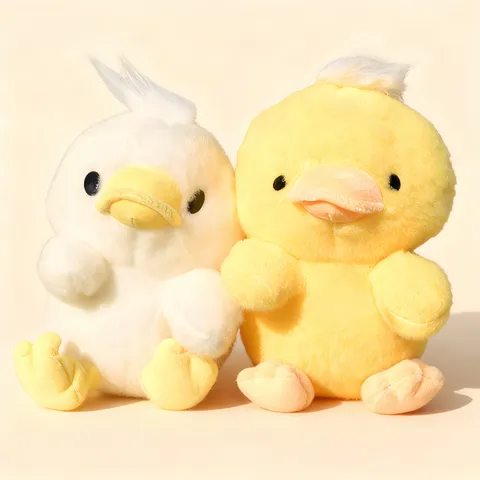 Cute Cartoon Chick Plush Toy Stuffed Animal Soft Short Plush PP Cotton Filling Doll Lovely Desktop Ornament