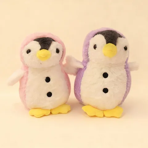 Cute Penguin Plush Toy Stuffed Animal Soft Doll Cartoon Hooded Penguin Companion Toy For Kids Children Gift