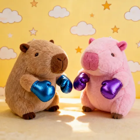 Mignon Capybara Jouet en Peluche Poupée Animal Ench Membre Avec Sac à Dos Doux Dessin Animé Kawaii Cadeau Compagnon Pour Enfants