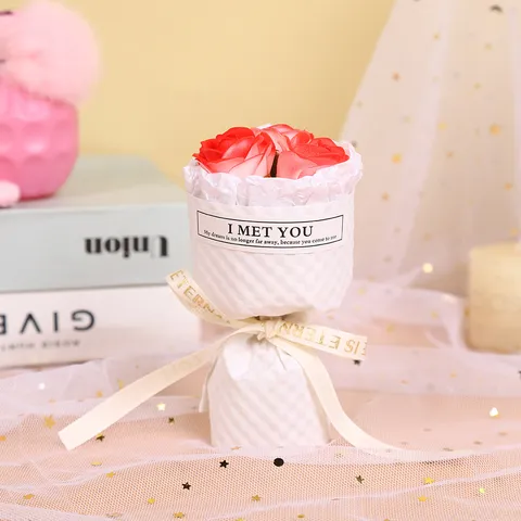 Mini Seifenrosen Blumenstrauß Valentinstag Geschenk Taschen Mini Rose Auto Lüftungsschlitz Dekoration Künstliche Blumen Geschenkbox