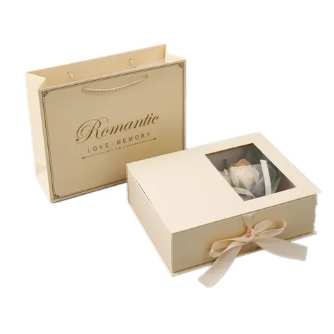 Valentine Day Aromatherapy Soap Rose Flower Bouquet Gift Box With Perfume Bottle And Greeting Card For Women Girlfriend