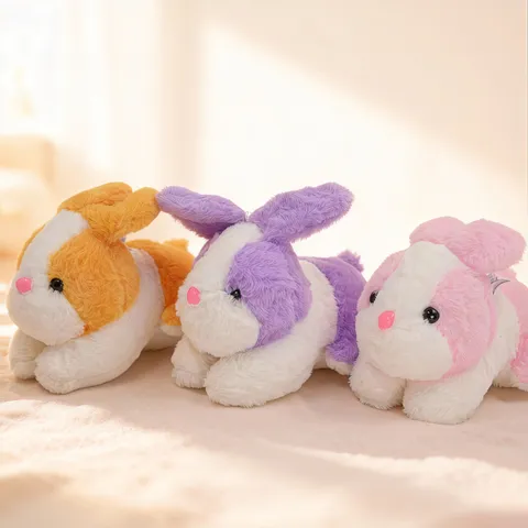 Cute Cartoon Lying Rabbit Plush Toy Stuffed Animal Soft Doll Kids Gift