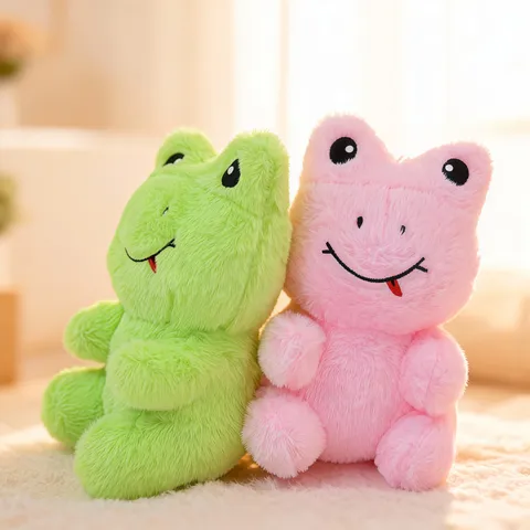 Lindo Juguete de Peluche de Rana de Dibujos Animados Animal de Peluche Muñeca Suave Kawaii Verde Rosa Rana Regalo de Niños