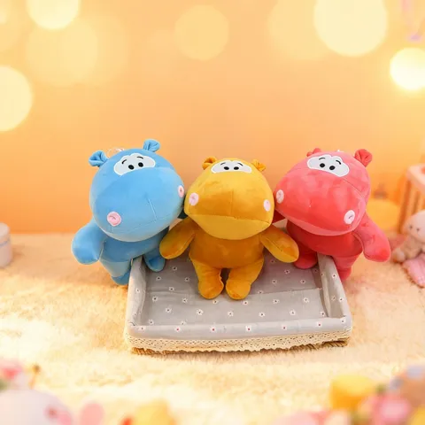 Cute Cartoon Hippopotamus Plush Toy Soft Stuffed Animal Doll Kawaii Home Decor Pillow Birthday Gift For Kids