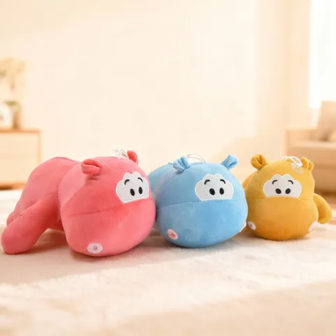 Cute Cartoon Hippopotamus Plush Toy Soft Stuffed Animal Doll Kawaii Home Decor Pillow Birthday Gift For Kids