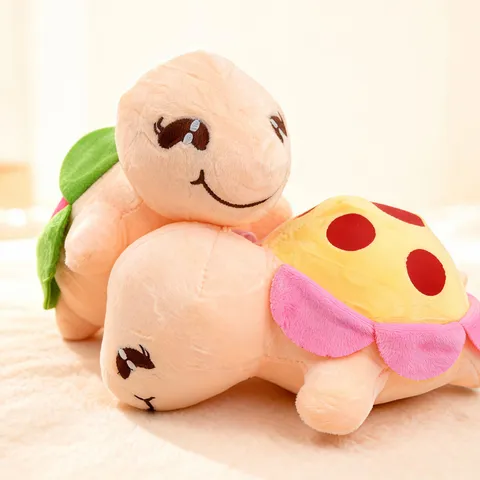 Plush Turtle Toy Colorful Stuffed Animal Cute Turtle Doll Soft PP Cotton Toy Claw Machine Doll Kids Gift