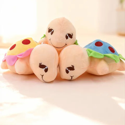 Plush Turtle Toy Colorful Stuffed Animal Cute Turtle Doll Soft PP Cotton Toy Claw Machine Doll Kids Gift