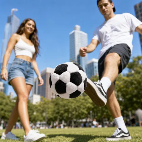Children Portable Plush Soccer Ball Toy Outdoor Throwing Hacky Sack Sport Training Interactive Game Toy