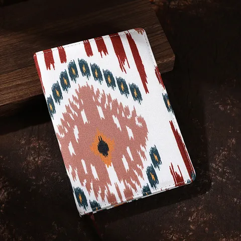 Quaderno Copertina In Tessuto Stile Etnico 200 Pagine Diario Ufficio