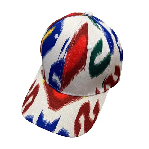 Cappellino da Baseball Stampato in Stile Etnico Unisex Regolabile in Cotone Slub Protezione Solare per Viaggi all'Aperto
