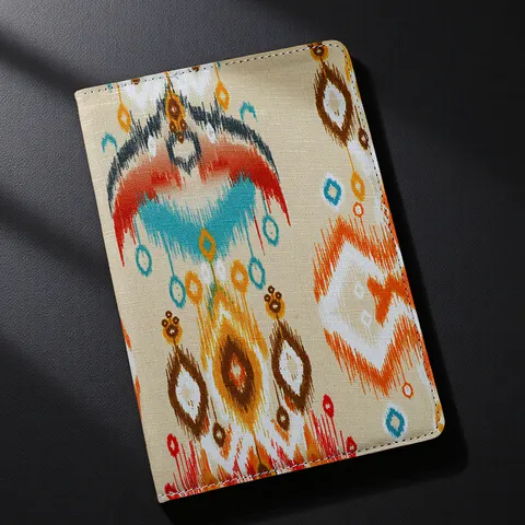 Cuaderno Creativo de Estilo Étnico Diario de Tapa Dura Souvenir de Viaje Patrón Geométrico Tradicional Para Oficina