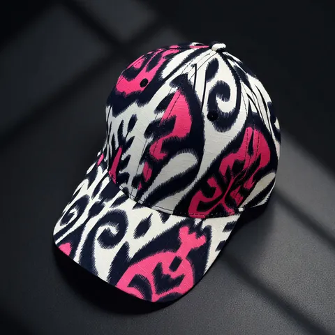 Berretto da Baseball in Cotone con Stampa Geometrica Etnica da Donna Estate Viaggio All'aperto Protezione Solare Cappello Regolabile