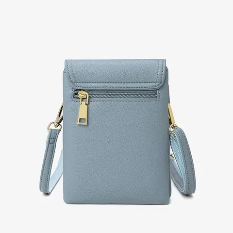 Femmes Petit Sac Bandoulière Cuir PU Motif Litchi Sac à Épaule Minimaliste Sac Téléphone Portable Sac à Main