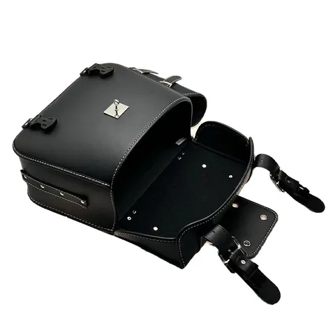 Universal Waterproof Motorcycle Saddlebags PU Leather Retro Side Storage Bags With Metal Locks And Password Security For Motorbikes Bikes