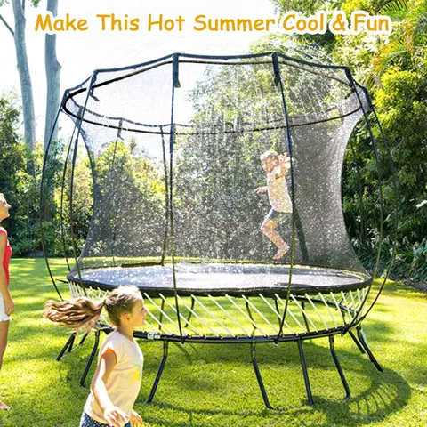 Arroseur de Trampoline pour Enfants Jouet de Parc Aquatique d'Été pour Arrière-Cour Fixation de Tuyau de Système de Refroidissement