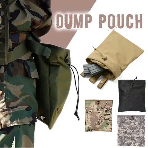 Bolsa de Descarga Táctica para Exteriores Bolsa Multiusos Camuflaje Militar Riñonera con Cordón para Senderismo Acampada