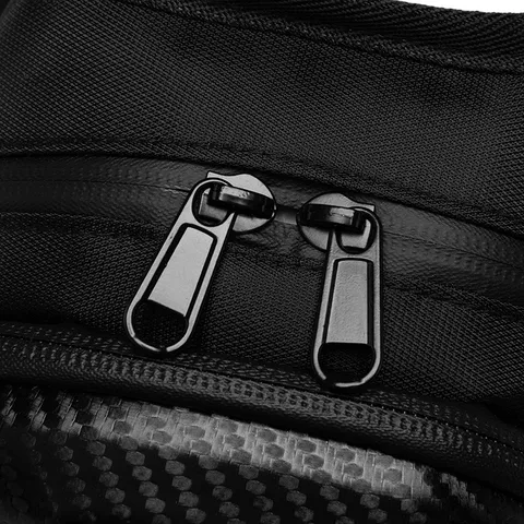 Bolsa de Pierna para Motocicleta Impermeable Carcasa Rígida Patrón de Fibra de Carbono Riñonera Táctica Deportiva al Aire Libre
