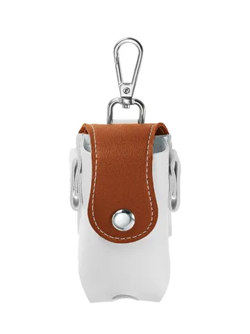 Sac de Balle de Golf Mini Portable en Cuir PU Colorblock Pochette de Balle de Golf Avec Mousqueton en Métal Sac de Rangement Sport
