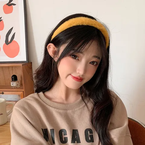 Korean Style Plush Wide Brim Hair Band Soft Velvet Solid Color Headband Daily Face Washing Hair Accessories For Women