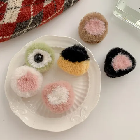 Cute Plush Animal Ear Hair Clip Fuzzy Soft Hairpin Sweet Hair Accessories For Women And Girls Daily Styling