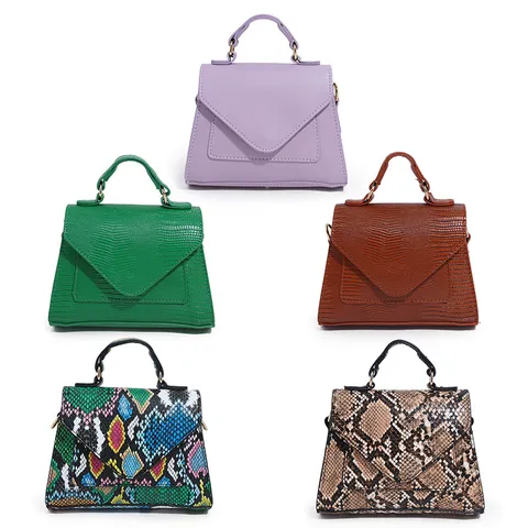 Sac à Main en Cuir PU Mode pour Femmes Rétro Imprimé Serpent Bandoulière Poignée Supérieure Sacoche Décontractée Pour Dames
