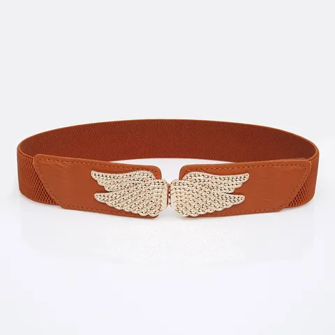 Ceinture Élastique de Mode pour Femmes Boucle Métallique Robe Ceinturon Accessoires