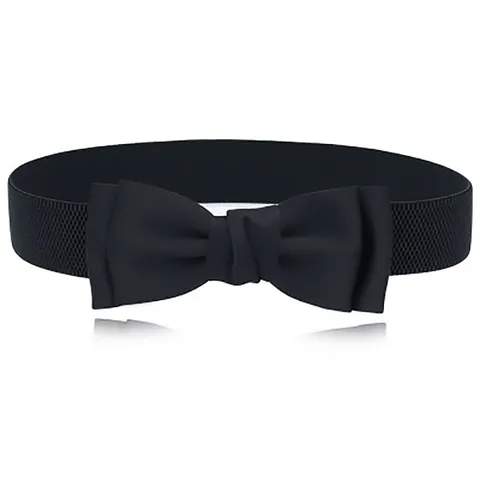 Femme Mode Casual Élastique Stretch Nœud Ceinture Jolie Robe Ceinture