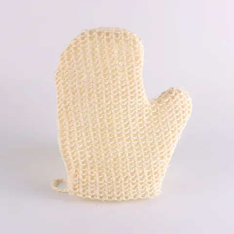 Guantes De Baño Exfoliantes De Sisal Natural Con Puño Elástico Y Presilla Para Exfoliación Corporal Diaria Accesorios De Baño
