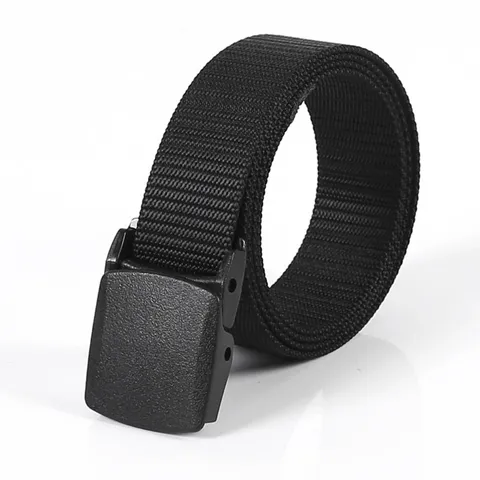 Unisex Tactische Nylon Riem Casual Outdoor Geweven Canvas Riem Met Automatische Gesp Mannen Vrouwen Mode Tailleband