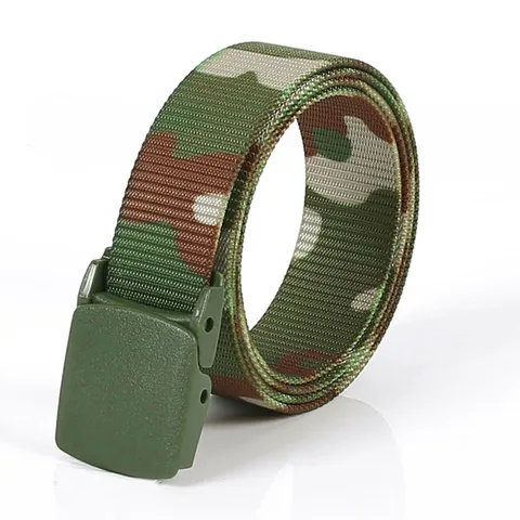 Unisex Tactische Nylon Riem Casual Outdoor Geweven Canvas Riem Met Automatische Gesp Mannen Vrouwen Mode Tailleband