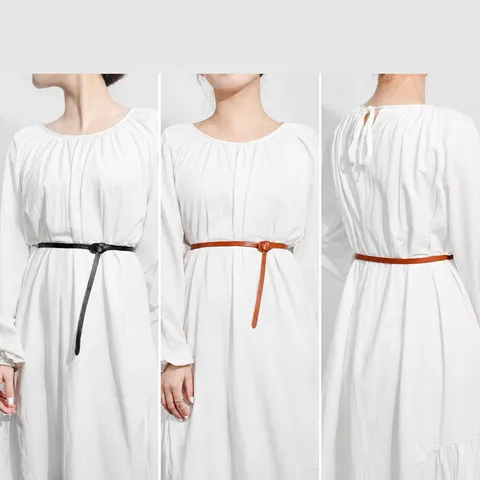 Femmes Casual Simili Cuir Ceinture Fine Polyvalente Décorative Ceinture De Taille Pour Robe Et Manteau Mode Accessoire Quotidien