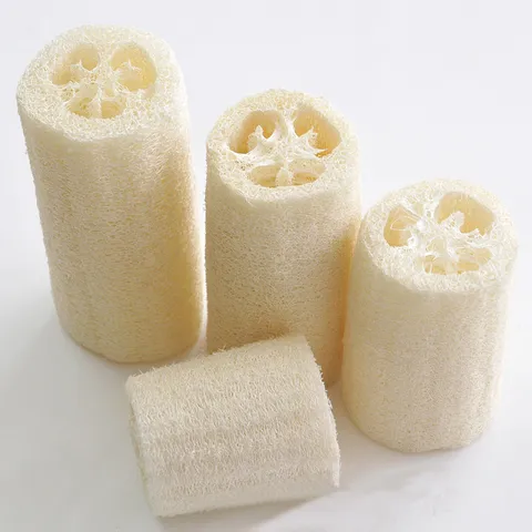 Natural Loofah Bath Sponge Kitchen Dishwashing Scrubber Pad Plant Fiber Exfoliating Body Scrubber Pot Cleaning Tool
