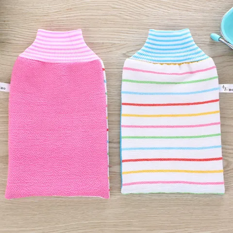 Double Sided Exfoliating Bath Mitt Thickened Scrub Gloves For Shower Body Bathing Cleaning Daily Home Use