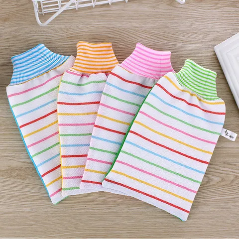 Double Sided Exfoliating Bath Mitt Thickened Scrub Gloves For Shower Body Bathing Cleaning Daily Home Use