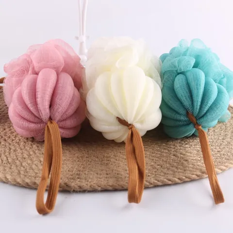 Grande Éponge de Bain Kürbis Longue Bande Ultra-Douce Boule de Bain en Résille Gommage Corporel Pour Salle de Bain Nettoyage Quotidien