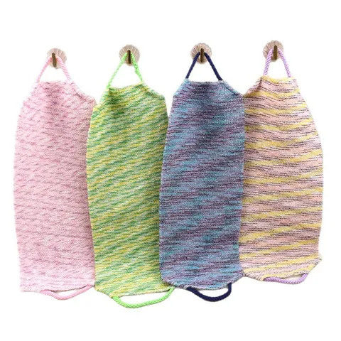 Peeling Rückenwäscher Handtuch Polyester Bad Badep Peeling Gurt Dusch Luffa Körperwäsche Reinigungswerkzeug für Badezimmer
