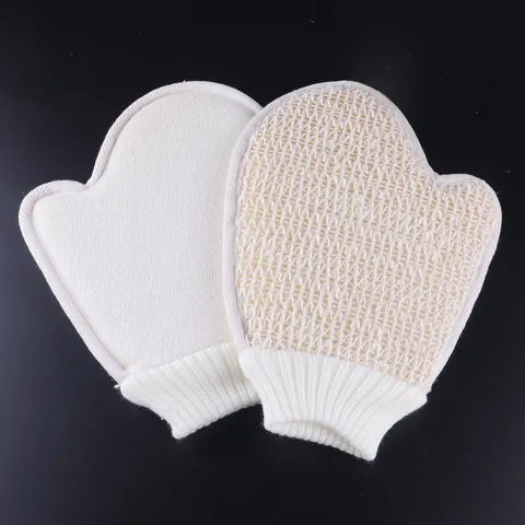 Peeling Badehandschuhe Viskosefaser Doppelseitiger Schrubber Handschuh Und Körper Badematte Dusche Reinigungszubehör Für Home Spa