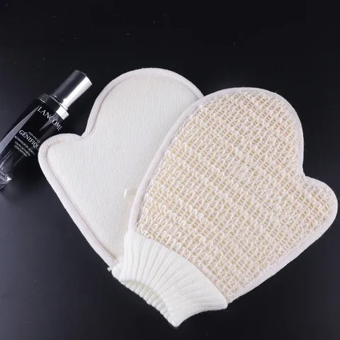 Peeling Badehandschuhe Viskosefaser Doppelseitiger Schrubber Handschuh Und Körper Badematte Dusche Reinigungszubehör Für Home Spa