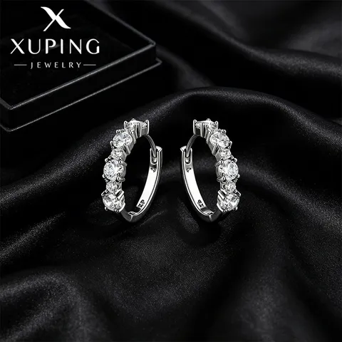 Geometric Circle Stud Earrings For Women Copper Alloy Zircon Fashion Light Luxury Earrings Jewelry Gift