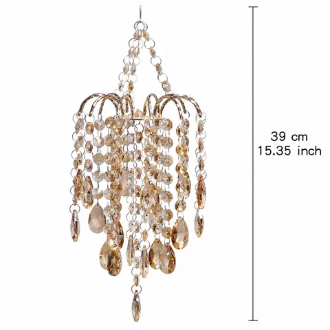 Ciondolo in Cristallo Accessorio per Paralume Campanello Vento Ornamentale Perline di Cristallo Sfacciate Lusso Casa Matrimonio Arredamento