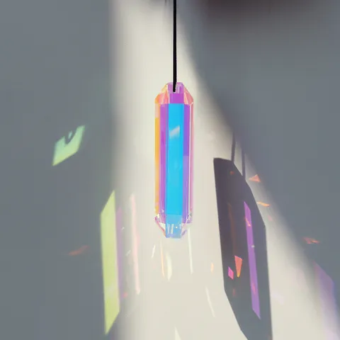 Prisme de Cristal Attrape-Soleil Long Pendentif Suspendu Fabricant d'Arc-en-Ciel Décor de Fenêtre Accessoire de Photographie Bricolage