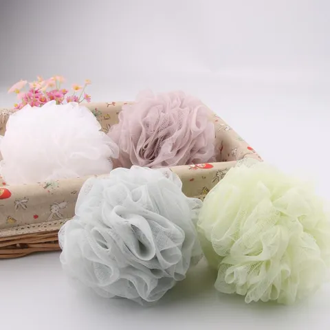 Esponja de Baño Suave Grande Pouf de Malla Bola de Ducha Fregador de Cuerpo Loofah de Baño Puff de Ducha Para Limpieza Diaria Baño