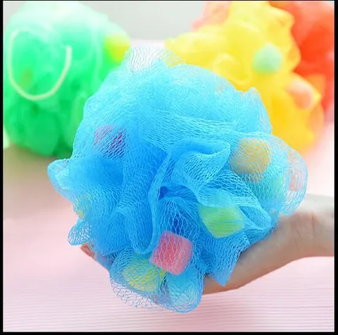 Colorful Mesh Bath Sponge Soft PE Bath Ball Loofah Body Exfoliating Scrubber For Daily Shower