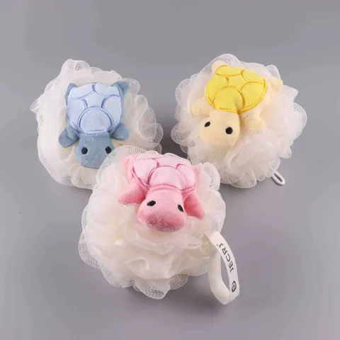 Süße Schildkröte Badeschwamm Weicher Plüsch Duschluffa Netzpuppe Körperwäscher Badesball Für Kinder Und Erwachsene Tägliche Dusche