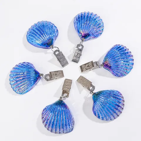 Pinces de Nappe Coquillage Baleine en Acier Inoxydable Poids en Cristal Décoratifs pour Table
