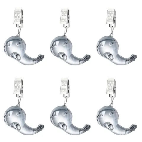 Pinces de Nappe Coquillage Baleine en Acier Inoxydable Poids en Cristal Décoratifs pour Table