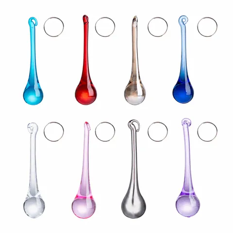 Pendentifs Goutte d'Eau en Verre de Cristal Ornements Suspendus de Lustre Mariage Fête de Noël Décoration Intérieure Accessoires d'Éclairage