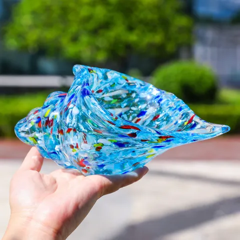 Style Nordique Verre Animal Ornement Mignon Manchot Coquillage Étoile de Mer Poisson Cerf Cristal Artisanat Décor
