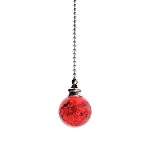 Pendentif Attrape-Soleil en Verre Cristal Craquelé Ornement Suspendu de Fenêtre Chaîne de Ventilateur Interrupteur Décoration Intérieure