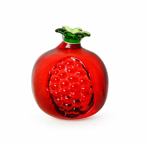 Européen Luxe Cristal Verre Grenade Kaki Ornement Bureau Salon Artificiel Fruit Artisanat Décoration